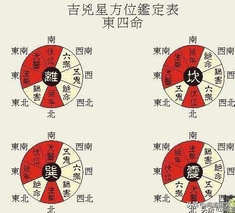 東四命對照表|聞道國學：風水學東西四命與東西四宅，命卦計算附男。